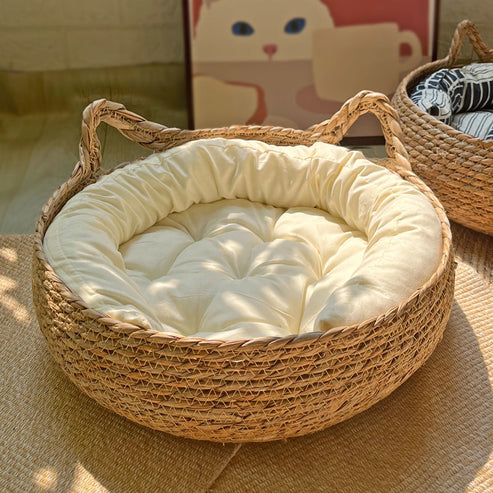 Cat Bed Woven Removable