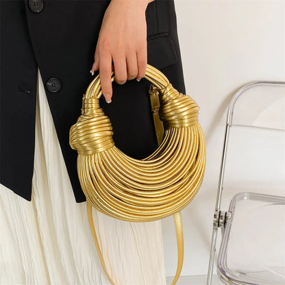 Golden Noodle Elegance Handbag