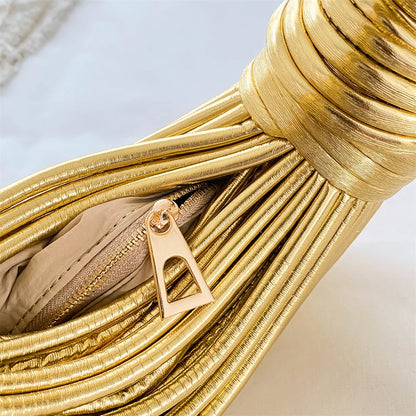 Golden Noodle Elegance Handbag