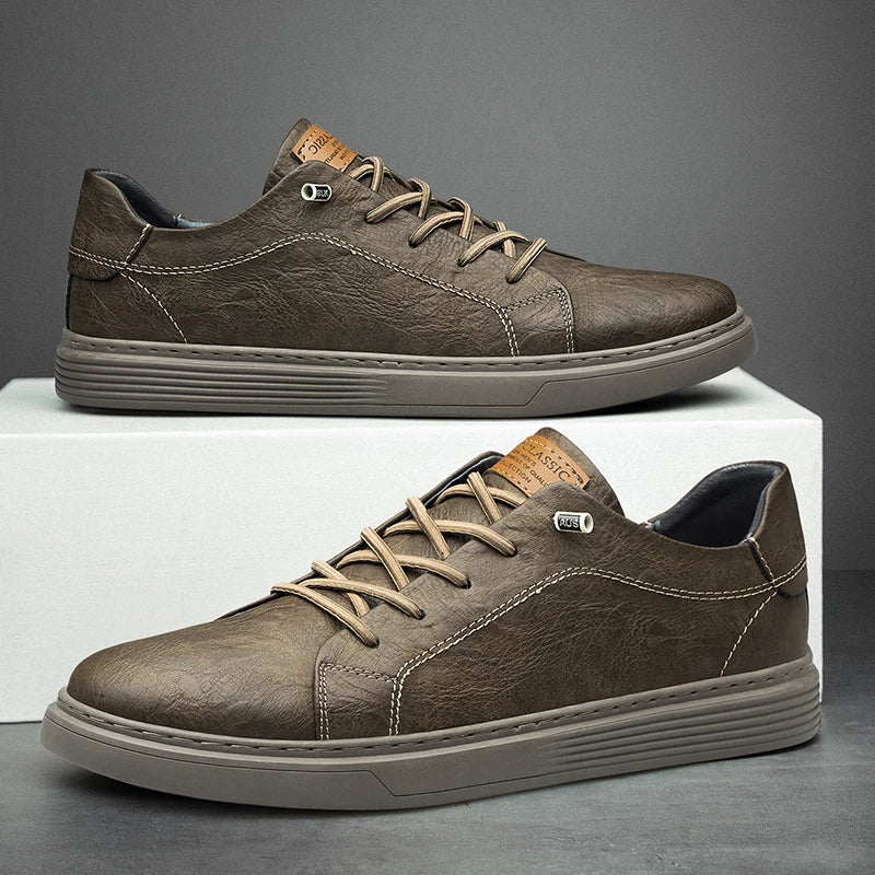 Genuine Leather Sneakers