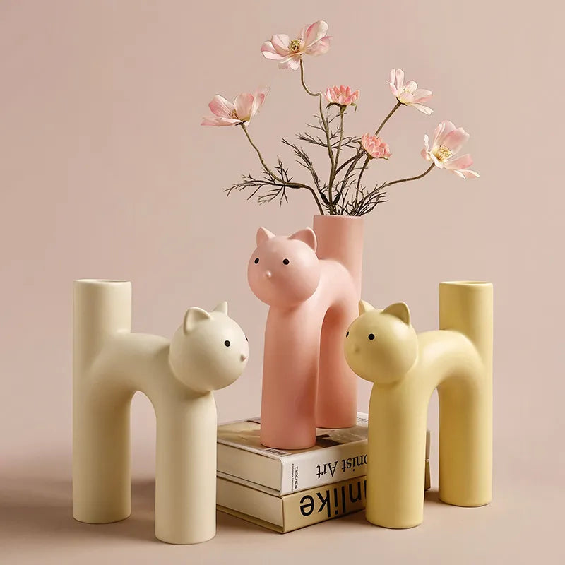 Cat Vase Flower