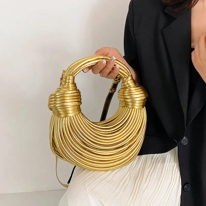 Golden Noodle Elegance Handbag