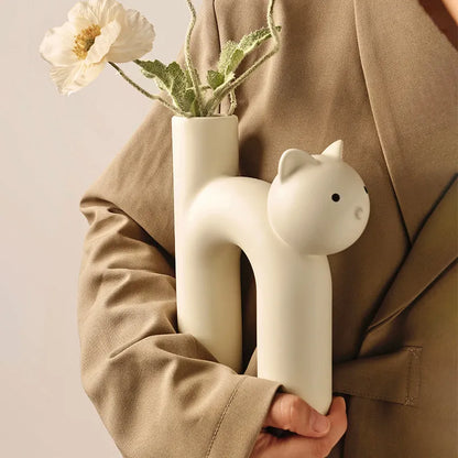 Cat Vase Flower