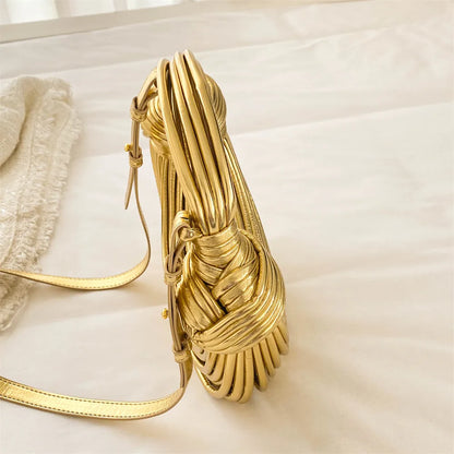 Golden Noodle Elegance Handbag